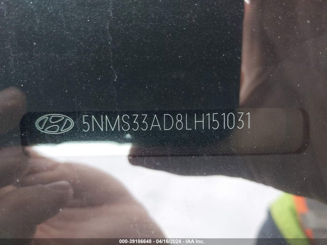 Hyundai Santa Fe Sel 2020 5NMS33AD8LH151031 Image 9