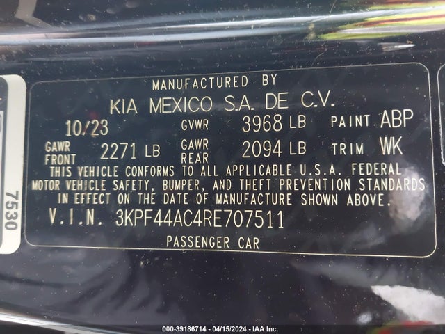 KIA FORTE GT 2024 3KPF44AC4RE707511 Image 9