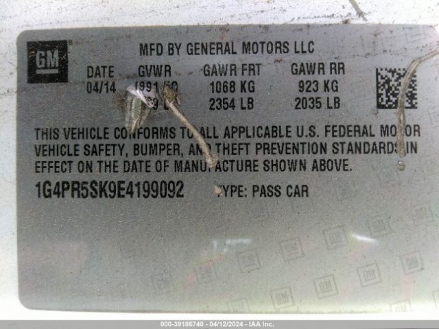 1G4PR5SK9E4199092 Buick Verano Convenience Group