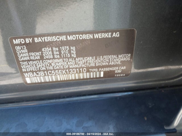 BMW 320i 2014 WBA3B1C55EK133110 Image 9
