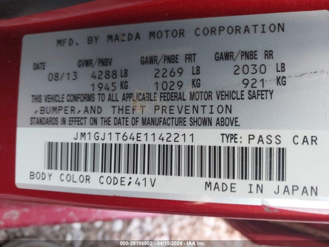 Mazda Mazda6 I Touring 2014 JM1GJ1T64E1142211 Image 9