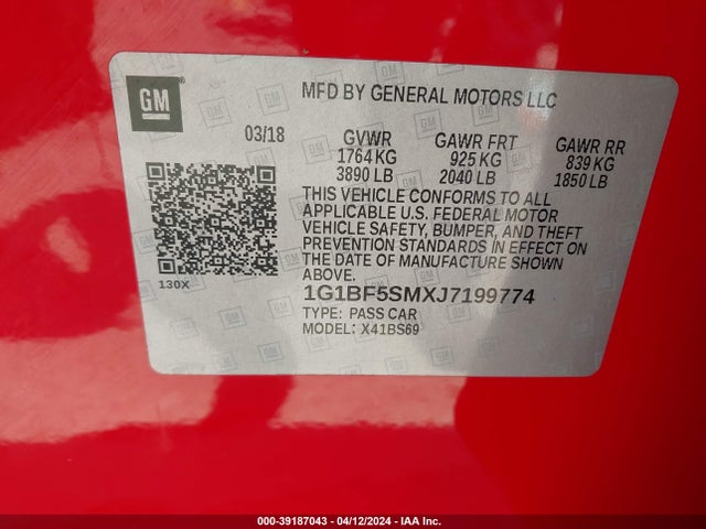 Chevrolet Cruze Premier Auto 2018 1G1BF5SMXJ7199774 Image 9