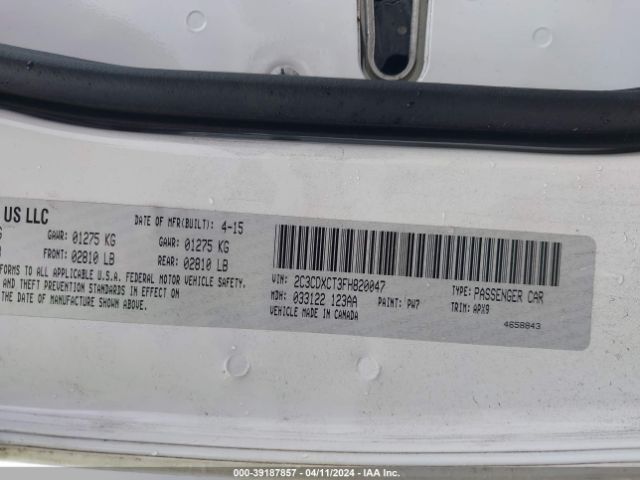 2015 DODGE CHARGER 2C3CDXCT3FH820047 Photo 8