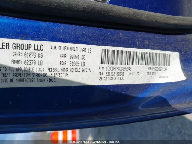 1C3CDFDHXED695368 Dodge Dart Aero