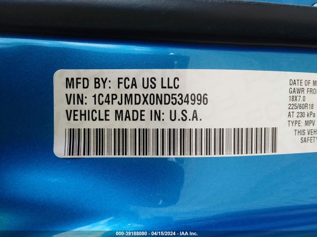 Jeep Cherokee Limited 4x4 2022 1C4PJMDX0ND534996 Image 9