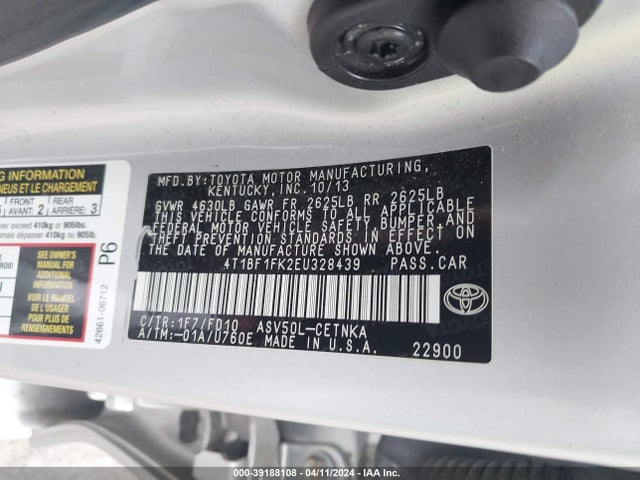 Toyota CAMRY LE 2014 4T1BF1FK2EU328439 Image 9