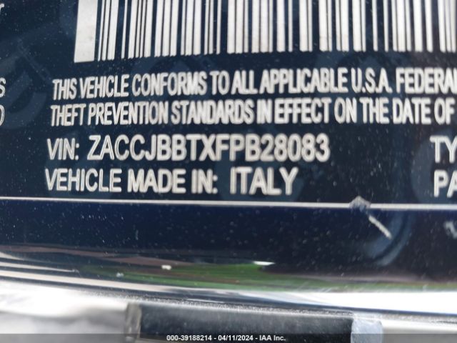 ZACCJBBTXFPB28083 Jeep Renegade Latitude