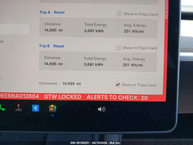 7SAYGDEE6NA012804 Tesla Model Y Long Range Dual Motor All-wheel Drive