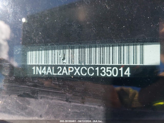 Продаж на аукціоні авто 2012 Nissan Altima 2.5 S, vin: 1N4AL2APXCC135014, номер лоту: 39188461