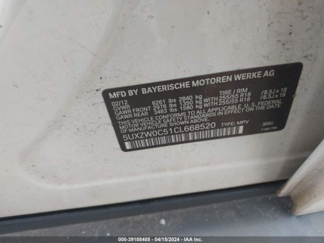2012 BMW X5 5UXZW0C51CL668520 Photo 8