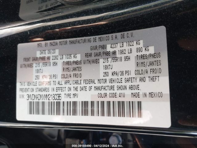 3MVDMADMXMM218036 Mazda Cx-30 Premium