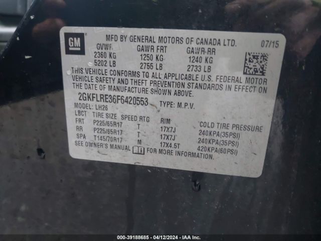 2GKFLRE36F6420553 GMC Terrain Sle-2