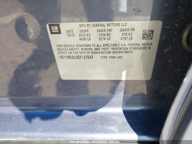 1G11B5SL5EF137547 Chevrolet Malibu 1ls
