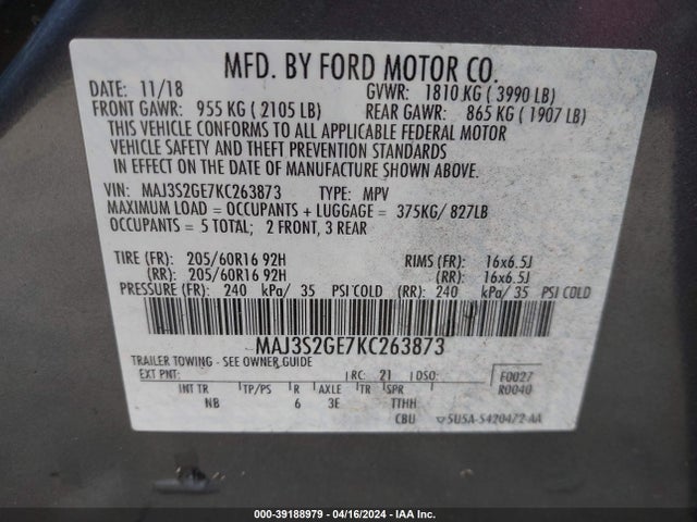 Ford Ecosport Se 2019 MAJ3S2GE7KC263873 Image 9