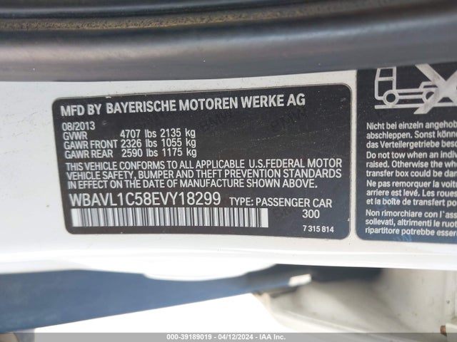 BMW X1 Xdrive28i 2014 WBAVL1C58EVY18299 Image 9