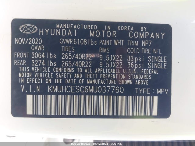 Genesis Gv80 3.5t Awd 2021 KMUHCESC6MU037760 Image 9