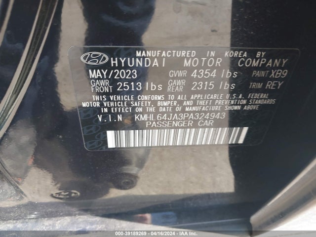 Hyundai SONATA SEL 2023 KMHL64JA3PA324943 Image 9