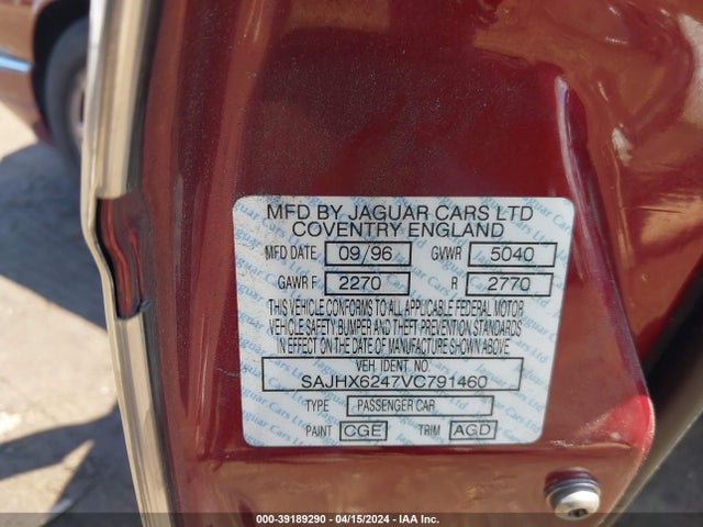 1997 JAGUAR XJ6 SAJHX6247VC791460 Photo 8