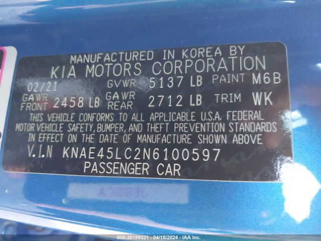 KNAE45LC2N6100597 KIA Stinger Gt1