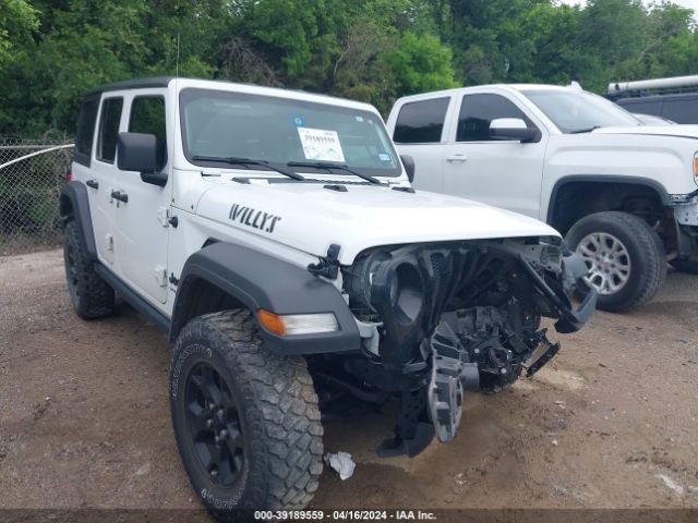 Продажа на аукционе авто 2021 Jeep Wrangler Unlimited Willys 4x4, vin: 1C4HJXDN7MW832338, номер лота: 39189559