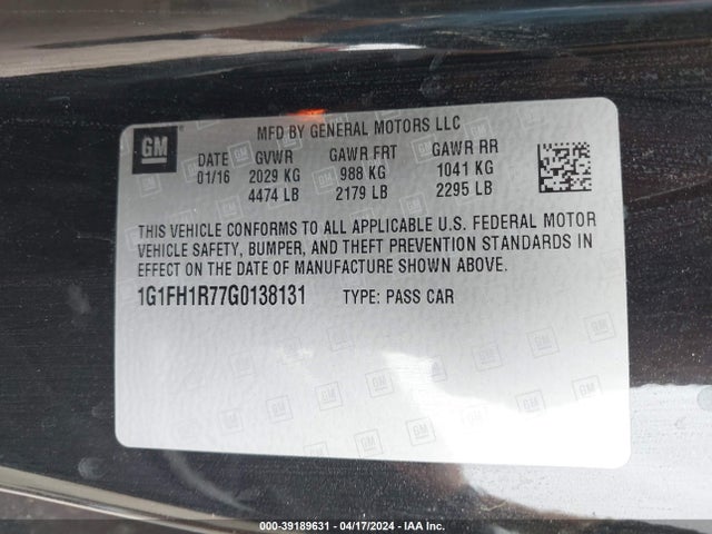 Chevrolet CAMARO 2SS 2016 1G1FH1R77G0138131 Image 9