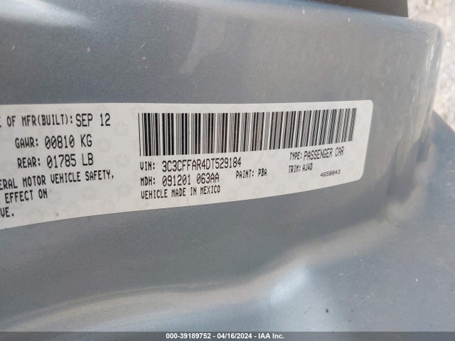 2013 FIAT 500 3C3CFFAR4DT529184 Photo 8