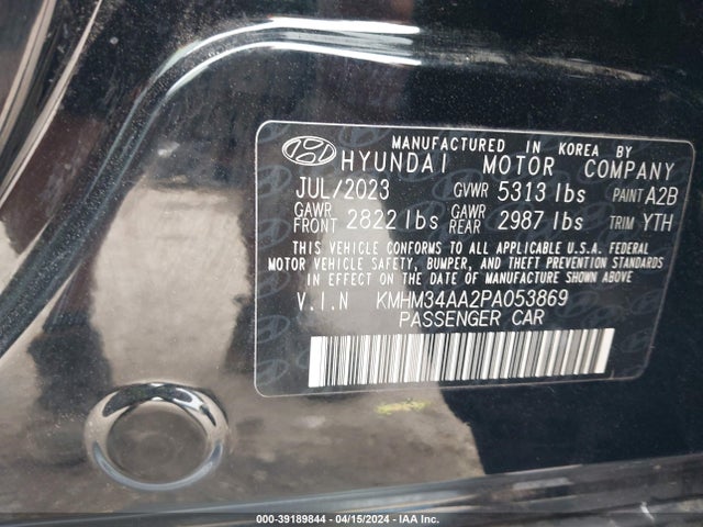 KMHM34AA2PA053869 Hyundai Ioniq 6 Sel
