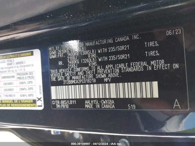 Lexus Rx 350h Premium Plus 2023 2T2BBMCA2PC018218 Image 9