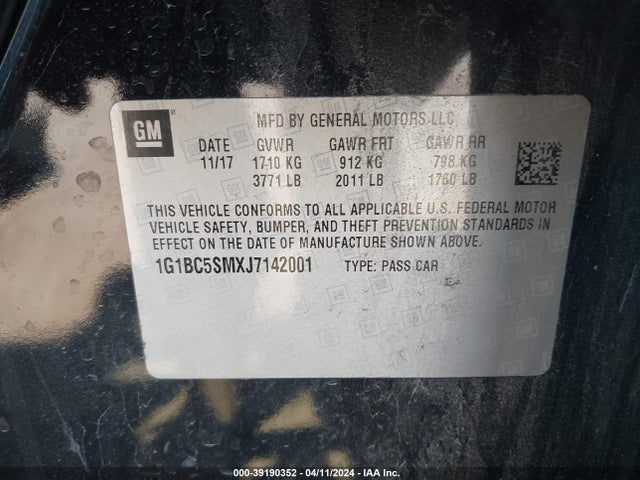 Chevrolet Cruze Ls Auto 2018 1G1BC5SMXJ7142001 Image 9