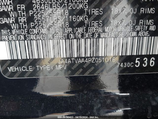 JA4ATVAA4PZ051016 Mitsubishi Eclipse Cross Le S-awc