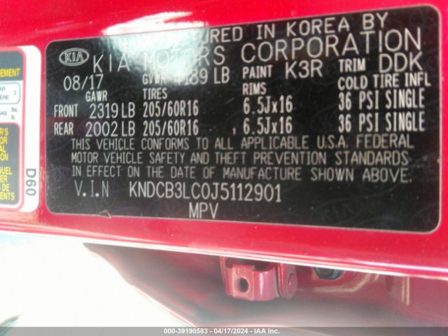 KNDCB3LC0J5112901 KIA NIRO LX