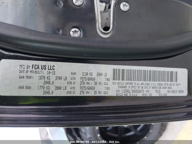 1C6RR6LT8HS556473 RAM 1500 Lone Star  4x2 5'7 Box