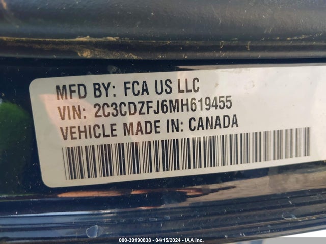 Dodge Challenger R/t Scat Pack 2021 2C3CDZFJ6MH619455 Image 9