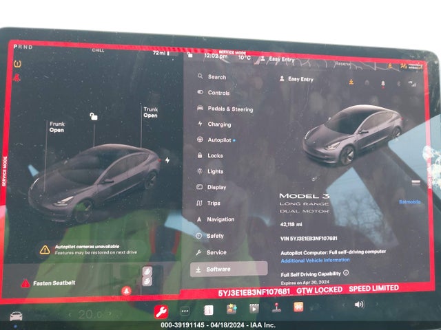 Tesla Model 3 Long Range Dual Motor All-wheel Drive 2022 5YJ3E1EB3NF107681 Image 7