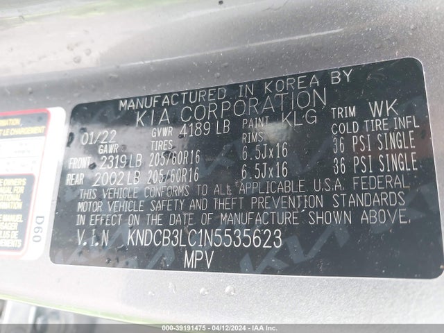 KIA Niro Lxs 2022 KNDCB3LC1N5535623 Image 9