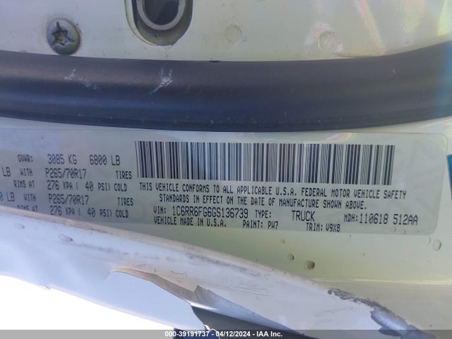 RAM 1500 Tradesman 2016 1C6RR6FG6GS136739 Image 9