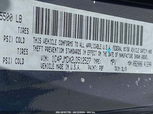 1C4PJMDX2LD512527 Jeep Cherokee Limited 4x4