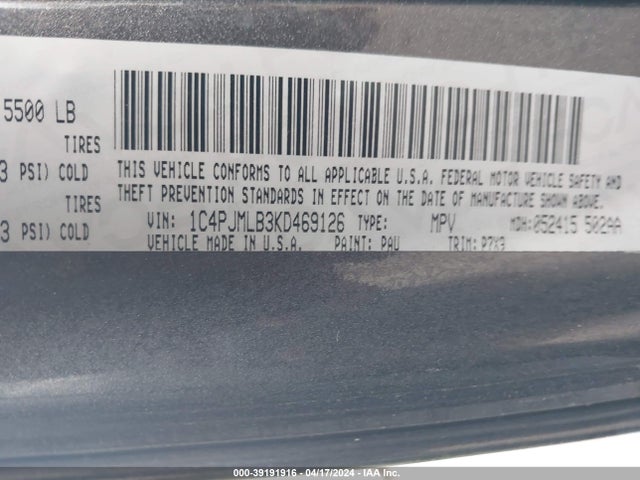 1C4PJMLB3KD469126 Jeep Cherokee Altitude 4x4