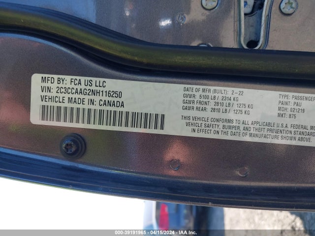 Chrysler 300 Touring 2022 2C3CCAAG2NH116250 Image 9