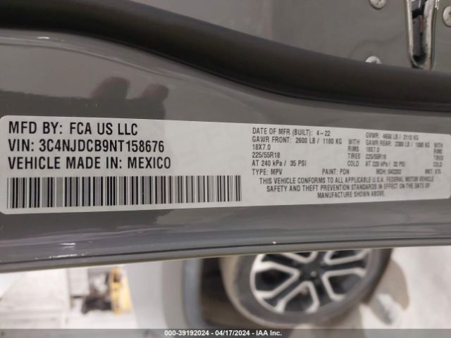 3C4NJDCB9NT158676 Jeep Compass Limited 4x4