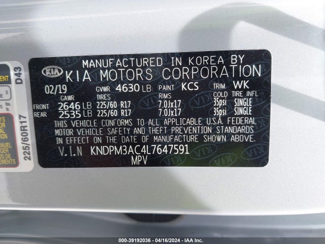 KIA Sportage Lx 2020 KNDPM3AC4L7647591 Image 9
