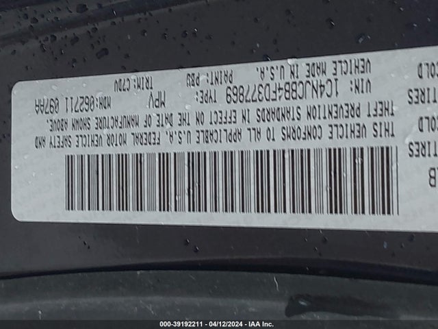 Jeep Compass Sport 2015 1C4NJCBB4FD377869 Image 9