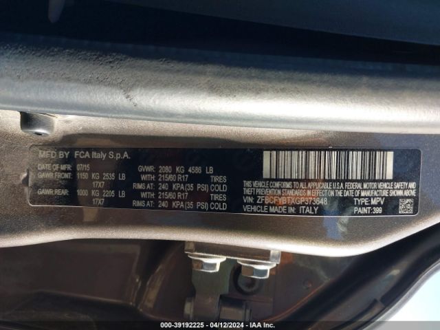 ZFBCFYBTXGP373648 Fiat 500x Easy