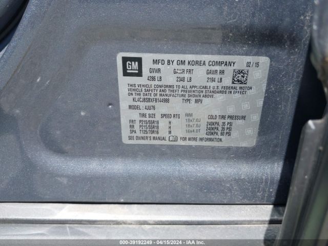 KL4CJBSBXFB144988 Buick Encore Convenience