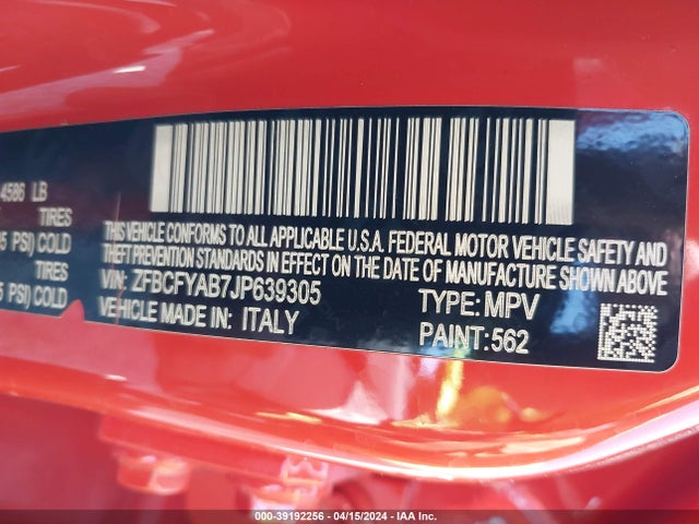 2018 FIAT 500X ZFBCFYAB7JP639305 Photo 8