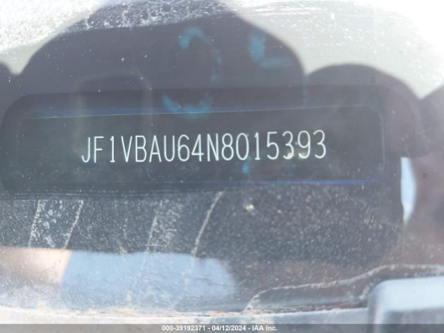 JF1VBAU64N8015393 Subaru WRX GT