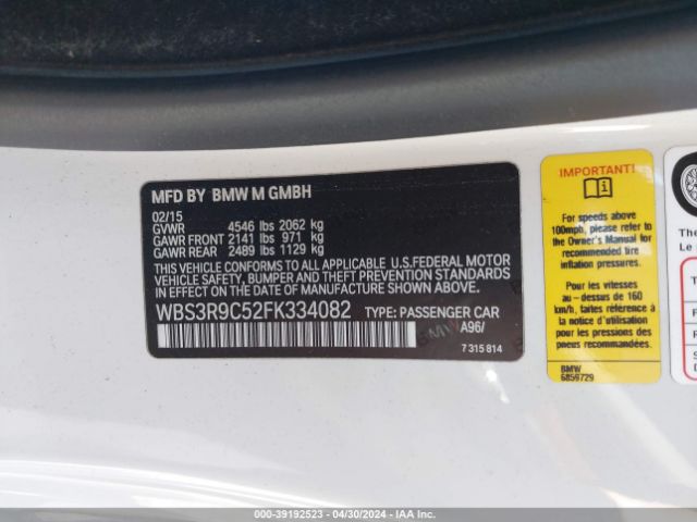 WBS3R9C52FK334082 BMW M4