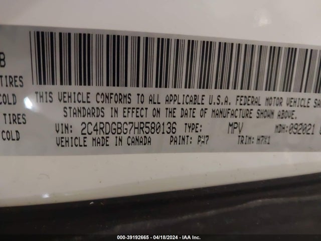Dodge Grand Caravan Se 2017 2C4RDGBG7HR580136 Image 9