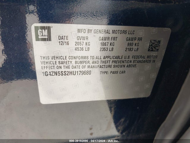 1G4ZN5SS2HU179680 Buick Lacrosse Preferred
