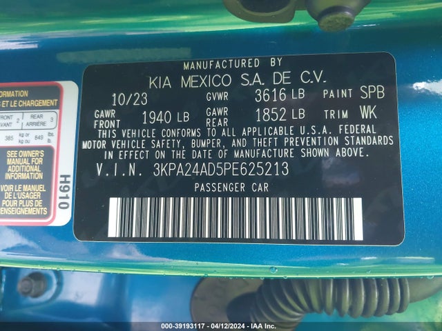 KIA RIO S 2023 3KPA24AD5PE625213 Image 9
